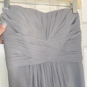 Long grey prom-bridesmaid dress// formal